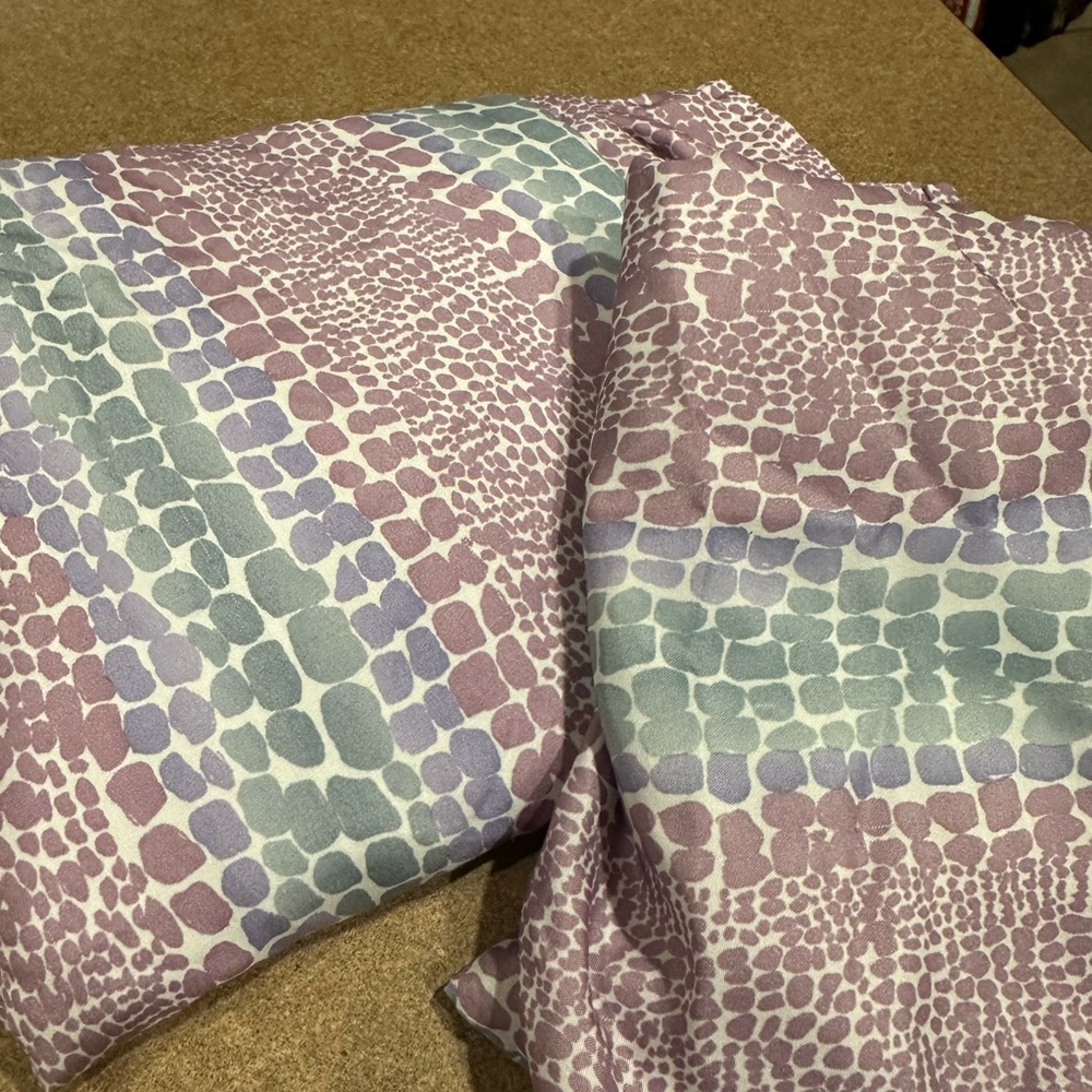 Purple and Blue Patterned twin sheets